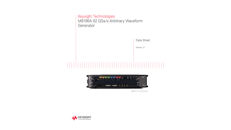 M8196A 92 GSa/s Arbitrary Waveform Generator